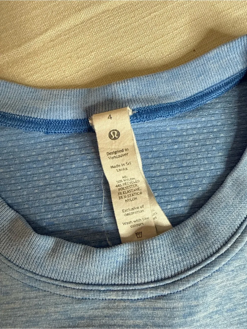 lululemon athletica Light Blue Crew Sweatshirt